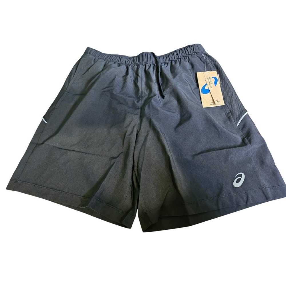 ASICS PR Lyte Running Shorts Mens Medium Black 7 Inch Inseam 2011A617 NWT